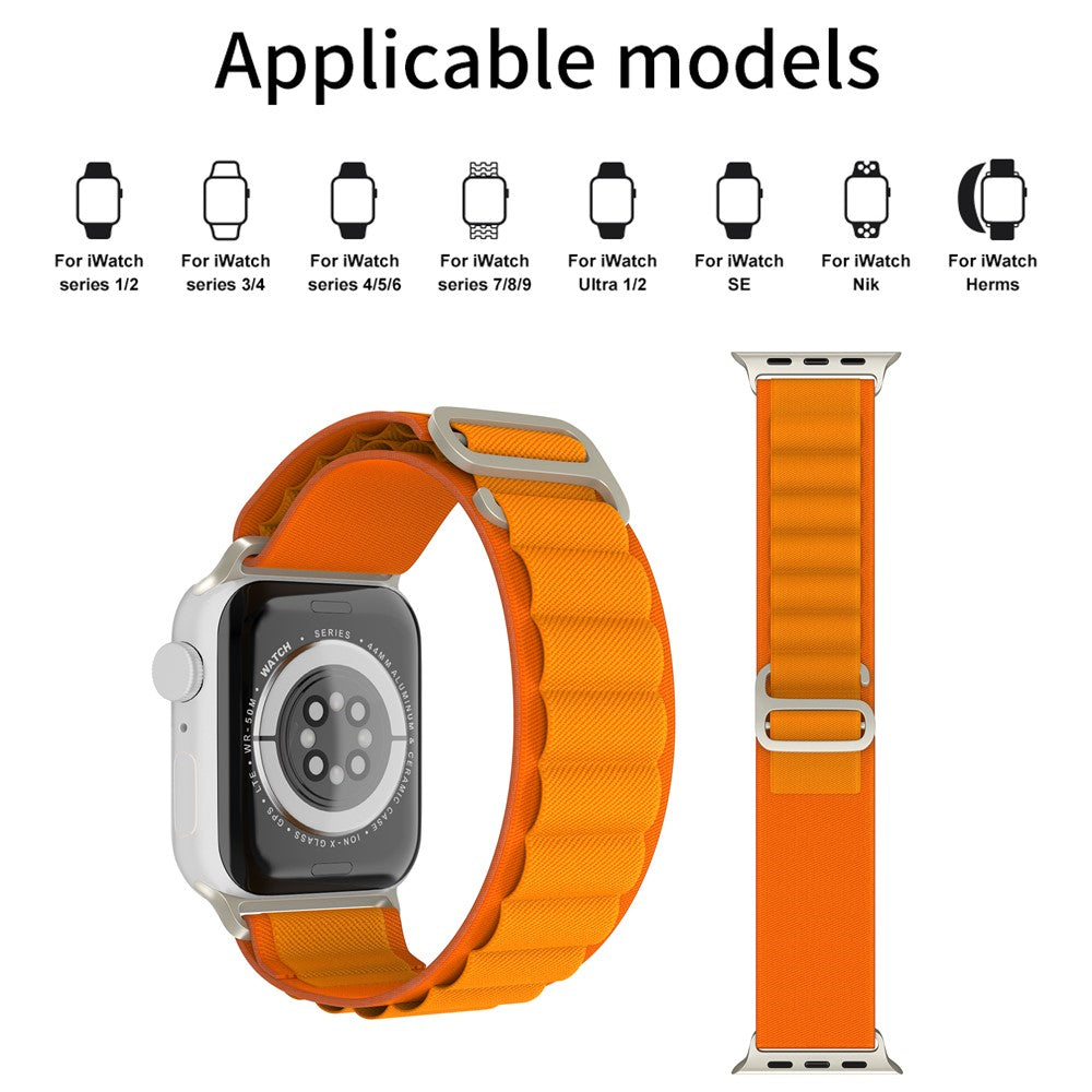 Alpine Loop Apple Watch Band Orange/Black