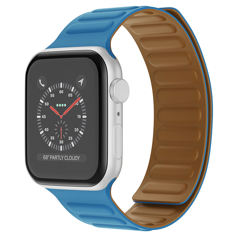 Magnetic silicone watch band Blue