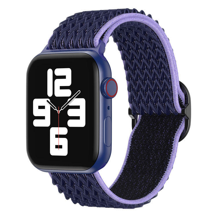 Adjustable Elastic Fabric Nylon Watch Band Purple