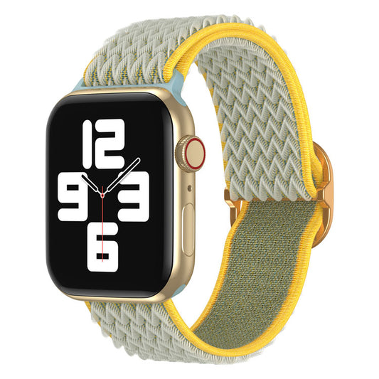 Adjustable Elastic Fabric Nylon Watch Band Yellow