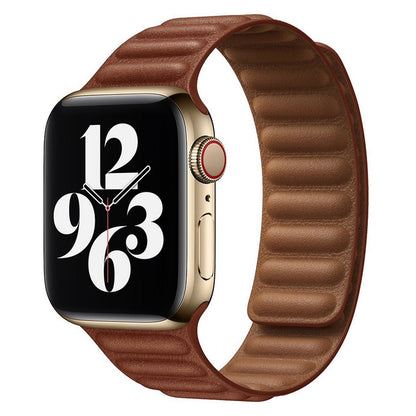 Magnetic Leather strap Brown