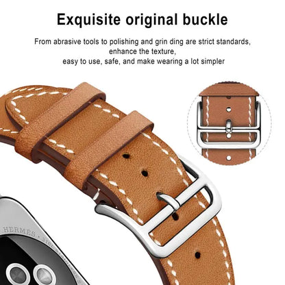 Leather watch strap for Apple watch Black